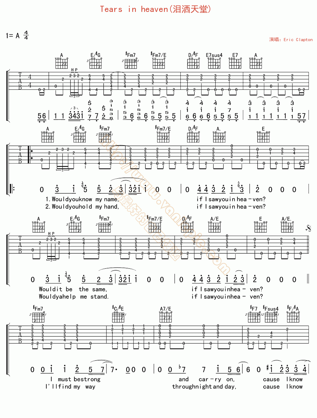 Tears in heaven