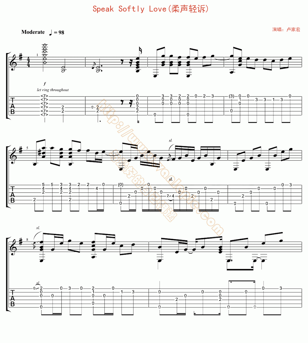 Speak Softly Love(柔声轻诉)