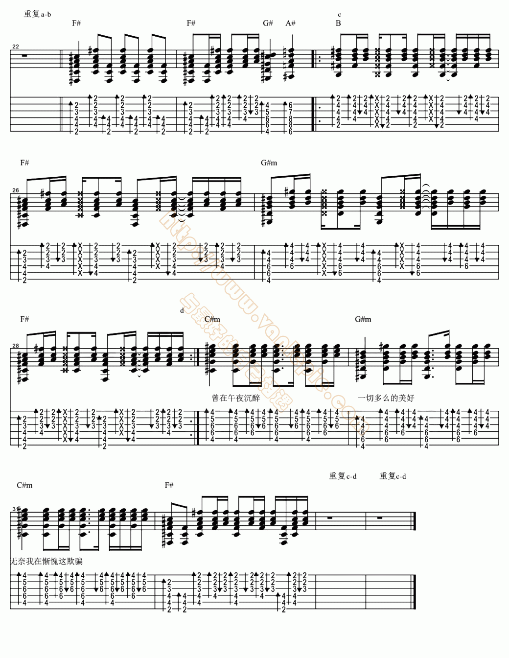 曾经拥有(指弹版)